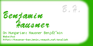 benjamin hausner business card